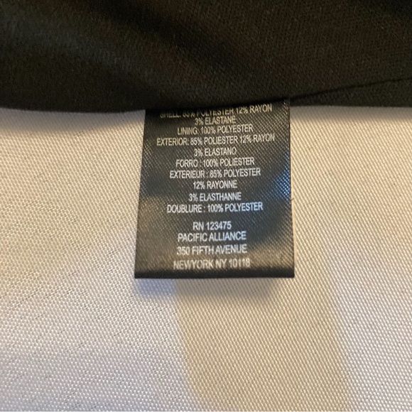 Tahari Arthur S. Levine Sheath Dress Gray Plaid Pleated Short Sleeve Career - Picture 12 of 13